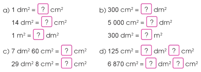 Toán lớp 4 trang 36 - Bài 68: Đề-xi-mét vuông - SGK Cánh diều 2 1