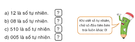 Toán lớp 4 trang 41 - Bài 30. Số tự nhiên - SGK Bình Minh 1