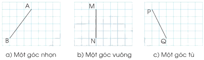Toán lớp 4 trang 44 - Bài 19: Góc nhọn, góc tù, góc bẹt - SGK Cánh diều 1 1