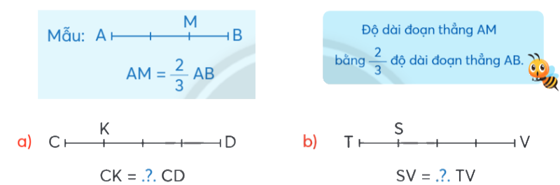 Toán lớp 4 trang 44 - Bài 61: Phân số và phép chia số tự nhiên - SGK Chân trời sáng tạo 5