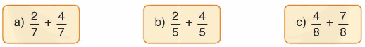 Toán lớp 4 trang 46 - Bài 120: Phép cộng phân số - SGK Bình Minh 1