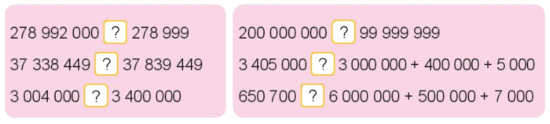 Toán lớp 4 trang 47 - Bài 14: So sánh các số có nhiều chữ số - SGK Kết nối tri thức 1
