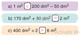 Toán lớp 4 trang 47 - Bài 36: Mét vuông - SGK Bình Minh 1 2