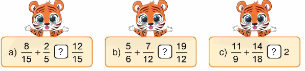 Toán lớp 4 trang 48 - Bài 122: Phép cộng phân số (tiếp theo) - SGK Bình Minh 1 1