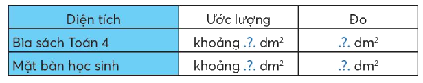 Toán lớp 4 trang 48 - Bài 20: Đề-xi-mét vuông - SGK Chân trời sáng tạo 0 1
