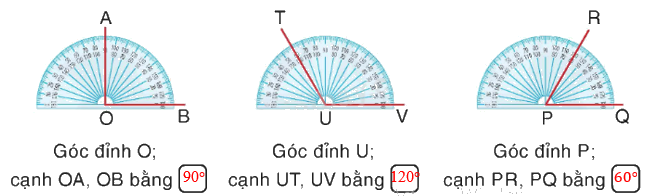 Toán lớp 4 trang 49 - Bài 38. Đo góc - SGK Bình Minh 1 2