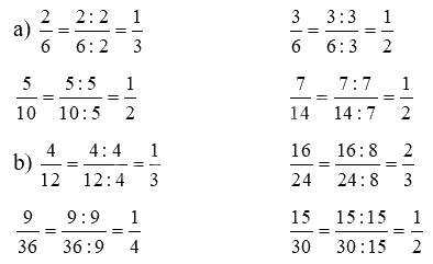 Toán lớp 4 trang 49 - Bài 63: Rút gọn phân số - SGK Chân trời sáng tạo 0 2