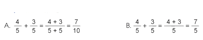 Toán lớp 4 trang 49 - Bài 73: Cộng các phân số cùng mẫu số - SGK Cánh diều 3