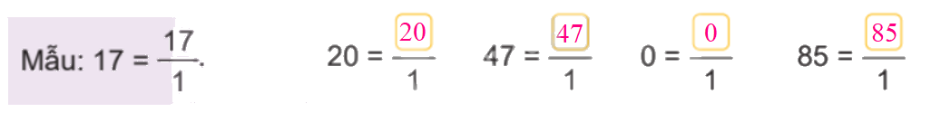 Toán lớp 4 trang 53 - Bài 54: Phân số và phép chia số tự nhiên - SGK Kết nối tri thức 4