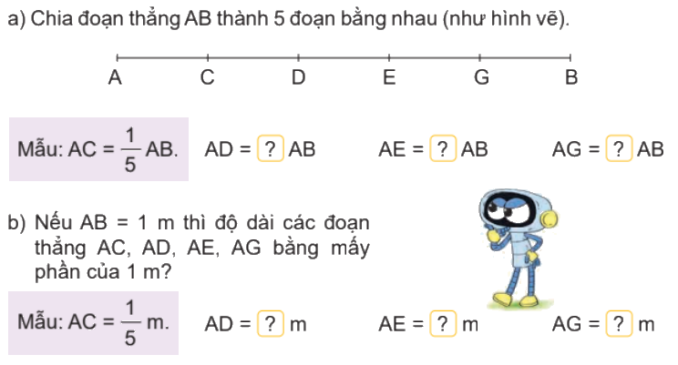 Toán lớp 4 trang 53 - Bài 54: Phân số và phép chia số tự nhiên - SGK Kết nối tri thức 7 1