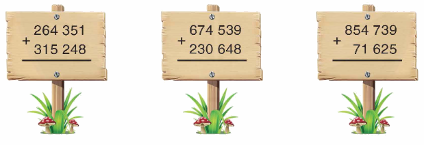 Toán lớp 4 trang 55 - Bài 44: Phép cộng các số có nhiều chữ số - SGK Bình Minh 1