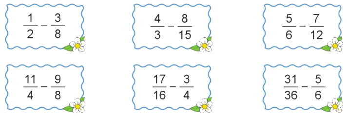 Toán lớp 4 trang 56 - Bài 77: Trừ hai phân số khác mẫu số - SGK cánh diều 0 1