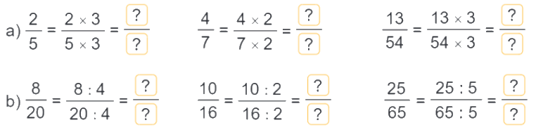 Toán lớp 4 trang 57 - Bài 55 : Tính chất cơ bản của phân số - SGK Kết nối tri thức 1
