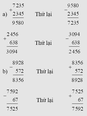 Toán lớp 4 trang 65 - Bài 26: Phép cộng, phép trừ - SGK Cánh diều 7