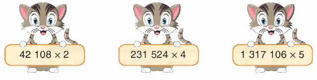 Toán lớp 4 trang 65 - Bài 54. Nhân với số có một chữ số - SGK Bình Minh 0 1