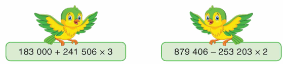 Toán lớp 4 trang 65 - Bài 54. Nhân với số có một chữ số - SGK Bình Minh 1 1