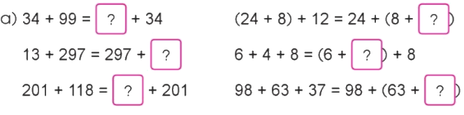 Toán lớp 4 trang 67 - Bài 27: Các tính chất của phép cộng - SGK Cánh diều 1