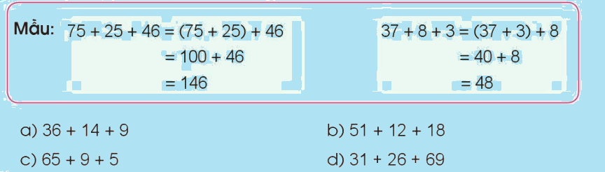 Toán lớp 4 trang 67 - Bài 27: Các tính chất của phép cộng - SGK Cánh diều 1 1