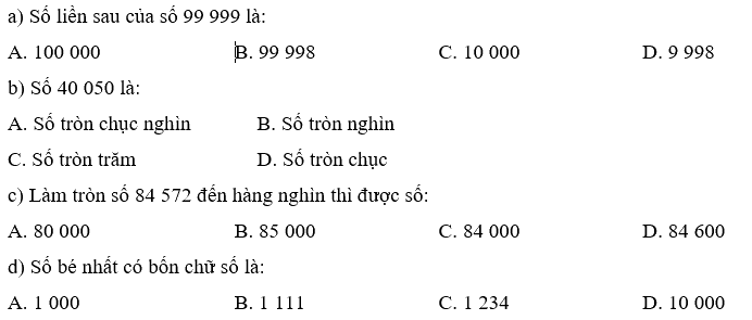 Toán lớp 4 trang 7 - Bài 1: Ôn tập các số đến 100 000 - SGK Chân trời sáng tạo 8 1