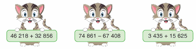 Toán lớp 4 trang 7 - Bài 2: Ôn tập về phép cộng và phép trừ - SGK Bình Minh 1 1