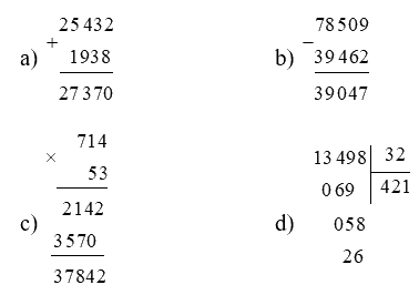 Toán lớp 4 trang 72 - Bài 78: Ôn tập số tự nhiên và các phép tính - SGK Chân trời sáng tạo 9