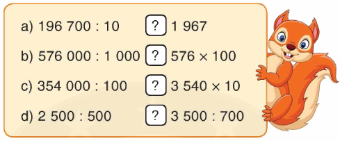Toán lớp 4 trang 83 - Bài 156: Ôn tập về các phép tính với số tự nhiên (tiếp theo) - SGK Bình Minh 0 1