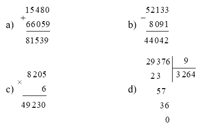 Toán lớp 4 trang 86 - Ôn tập học kì 1 - Ôn tập các phép tính - SGK Chân trời sáng tạo 1