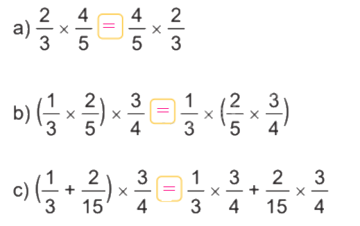 Toán lớp 4 trang 87 - Bài 63: Phép nhân phân số - SGK Kết nối tri thức 9