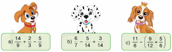 Toán lớp 4 trang 88 - Bài 161: Ôn tập về cộng, trừ phân số - SGK Bình Minh 2