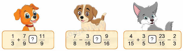 Toán lớp 4 trang 88 - Bài 161: Ôn tập về cộng, trừ phân số - SGK Bình Minh 3