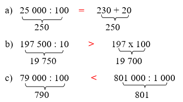 Toán lớp 4 trang 88 - Bài 75: Chia cho, 10, 100, 1 000, .... - SGK Bình Minh 1 2