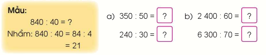Toán lớp 4 trang 89 - Bài 39: Chia cho 10, 100, 1 000, ... - SGK Cánh diều 1 1