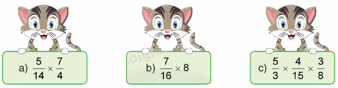 Toán lớp 4 trang 90 - Bài 163: Ôn tập về nhân, chia phân số - SGK Bình Minh 0 1