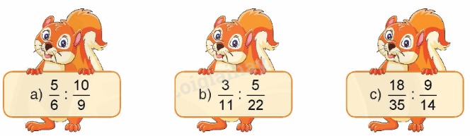 Toán lớp 4 trang 90 - Bài 163: Ôn tập về nhân, chia phân số - SGK Bình Minh 2