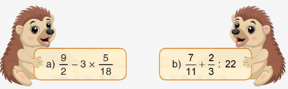 Toán lớp 4 trang 90 - Bài 163: Ôn tập về nhân, chia phân số - SGK Bình Minh 3