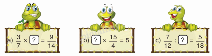 Toán lớp 4 trang 91 - Bài 164: Ôn tập về nhân, chia phân số (tiếp theo) - SGK Bình Minh 2