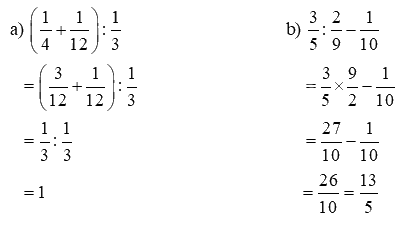 Toán lớp 4 trang 91 - Bài 64: Phép chia phân số - SGK Kết nối tri thức 5 2