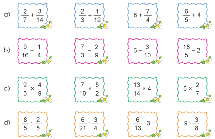Toán lớp 4 trang 91 - Bài 93: Ôn tập về phân số - SGK Cánh diều 1 1