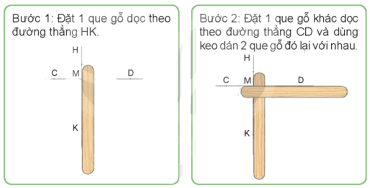 Toán lớp 4 trang 94 - Bài 28: Thực hành và trải nghiệm vẽ hai đường thẳng vuông góc - SGK Kết nối tri thức 5