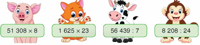 Toán lớp 4 trang 98 - Bài 84: Ôn tập về phép nhân, phép chia các số tự nhiên - SGK Bình Minh 0 1