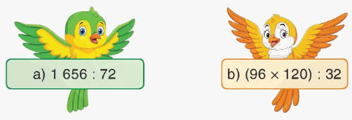 Toán lớp 4 trang 98 - Bài 84: Ôn tập về phép nhân, phép chia các số tự nhiên - SGK Bình Minh 4