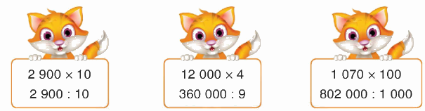 Toán lớp 4 trang 99 - Bài 85: Ôn tập về phép nhân, phép chia các số tự nhiên (tiếp theo) - SGK Bình Minh 0 1