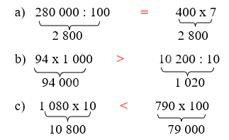 Toán lớp 4 trang 99 - Bài 85: Ôn tập về phép nhân, phép chia các số tự nhiên (tiếp theo) - SGK Bình Minh 1 2