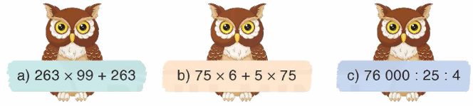 Toán lớp 4 trang 99 - Bài 85: Ôn tập về phép nhân, phép chia các số tự nhiên (tiếp theo) - SGK Bình Minh 2 1