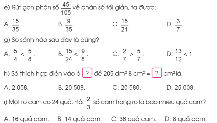 Toán lớp 4 trang 99 - Bài 96: Ôn tập chung - SGK Cánh diều 2