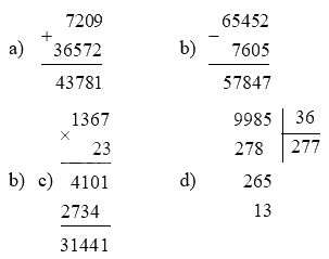 Toán lớp 5 Bài 150. Ôn tập về bốn phép tính với số tự nhiên - SGK Bình Minh 0 2