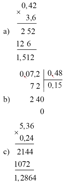 Toán lớp 5 Bài 154. Ôn tập về phép nhân và phép chia số thập phân - SGK Bình Minh 0 1