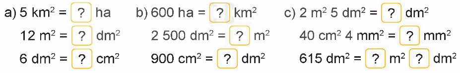 Toán lớp 5 Bài 16. Các đơn vị đo diện tích - SGK kết nối tri thức 2