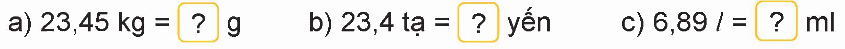 Toán lớp 5 Bài 23. Nhân, chia số thập phân với 10; 100; 1 000;... hoặc với 0,1; 0,01; 0,001;... - SGK kết nối tri thức 2