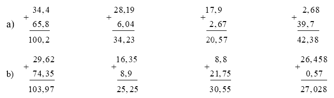 Toán lớp 5 Bài 25. Cộng các số thập phân - SGK cánh diều 3